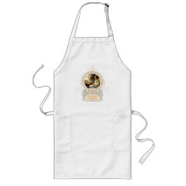 Dickens' Copperfield Quote Gold Blue Apron Lange Schürze