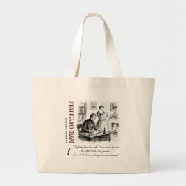 Dickens' David Copperfield Kunstzitat Jumbo Stoffbeutel