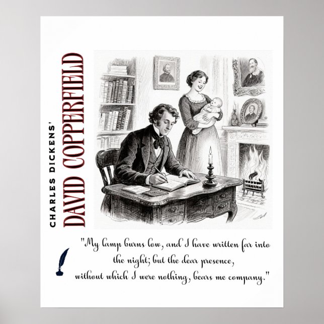 Dickens 'David Copperfield-Kunstzitat über Agnes Poster (Vorne)