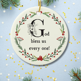 Dickens ein Weihnachtslied Gott segne uns alle Keramik Ornament