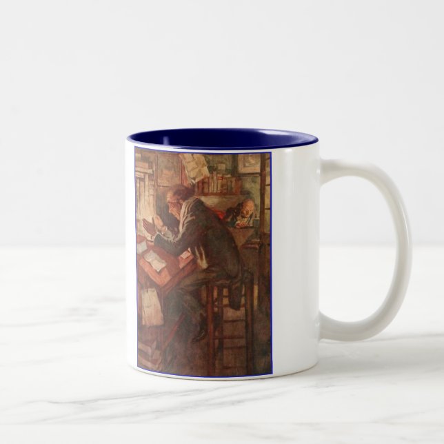 Dickens eine Weihnachtscarol-Erwärmung durch Zweifarbige Tasse (Rechts)