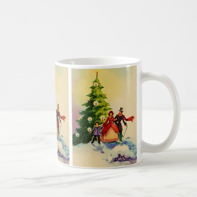 Dickens style Christmas illustration Kaffeetasse (Rechts)