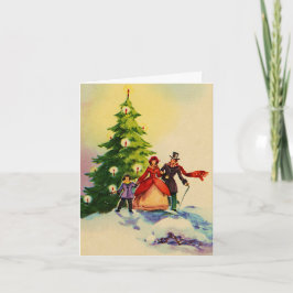 Dickens style Christmas illustration Karte