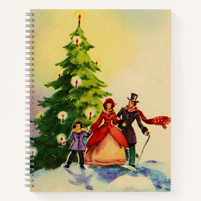 Dickens style Christmas illustration Notizbuch (Vorderseite)