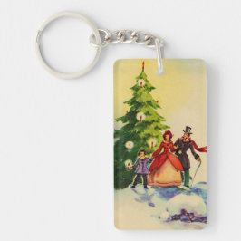 Dickens style Christmas illustration Schlüsselanhänger