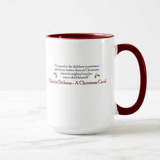 Dickens une tasse de chant de Noël (Droite)