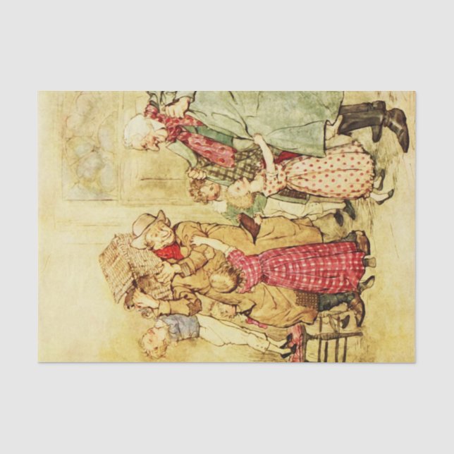 Dickens Weihnachtscarol-Seidenpapier 7 Seidenpapier (Vorderseite)