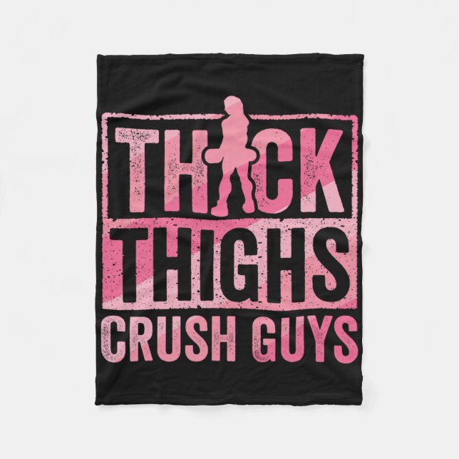 Dicker Oberschenkel Crush Typ Funny Gym Workout Bo Fleecedecke (Vorderseite)