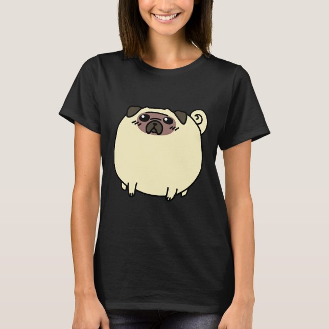 Dicker runder Mops 65 T-Shirt (Vorderseite)