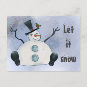 Dicker Schneemann Postkarte