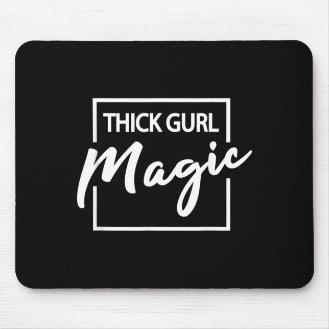 Dickes Mädchen Magie Plus Größe Niedliches Grafik Mousepad (Vorne)