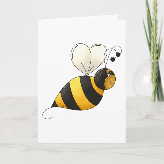 Dickflügelige Hummel Karte (Vorderseite)