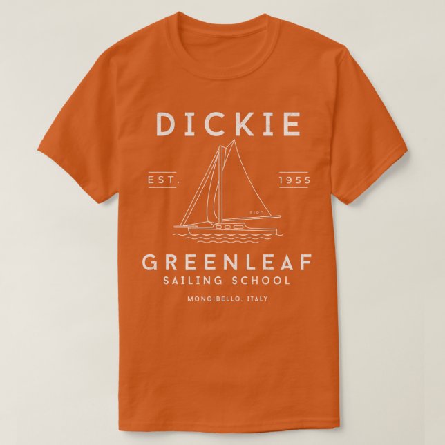 Dickie Greenleaf Sailing School Est 1955 modern vi T-Shirt (Design vorne)