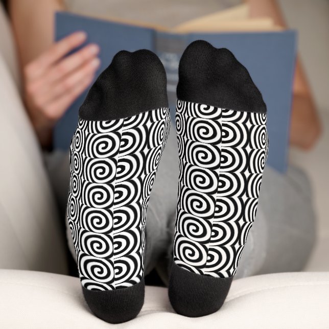 Dickige Wirbel weiße Socken (Unterseite)
