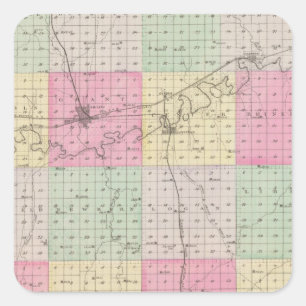 Dickinson County, Kansas Quadratischer Aufkleber