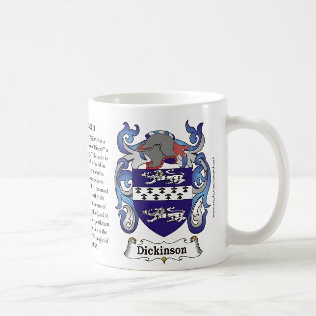 Dickinson-Familien-Wappen Tasse (Rechts)