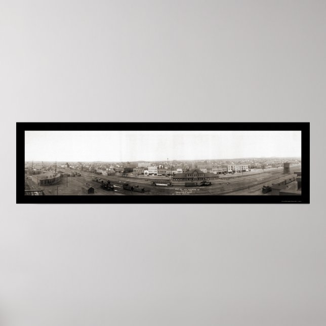 Dickinson North Dakota Foto 1914 Poster (Vorne)