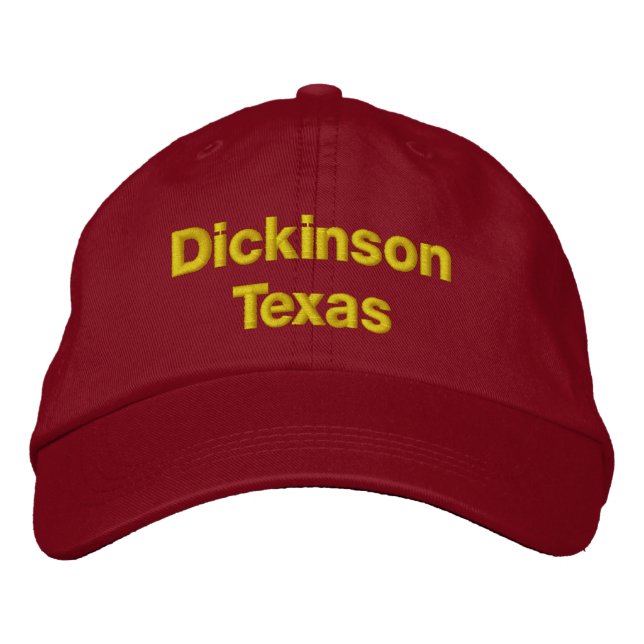 Dickinson Texas Bestickte Baseballkappe (Vorderseite)