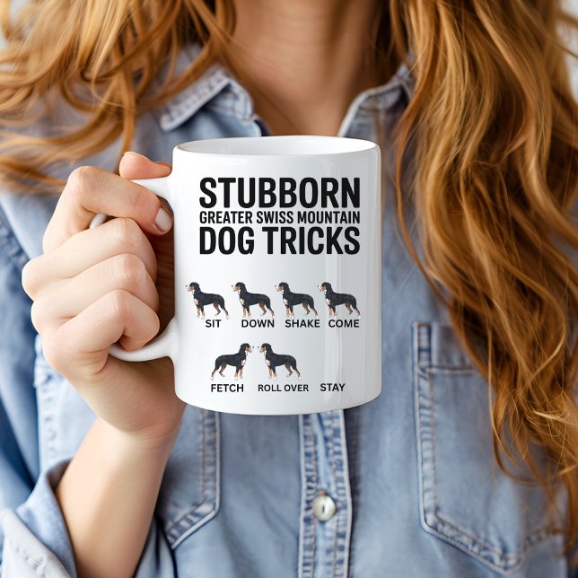 Dickköpfige Greater Swiss Mountain Dog Tricks, Lus Kaffeetasse (Von Creator hochgeladen)