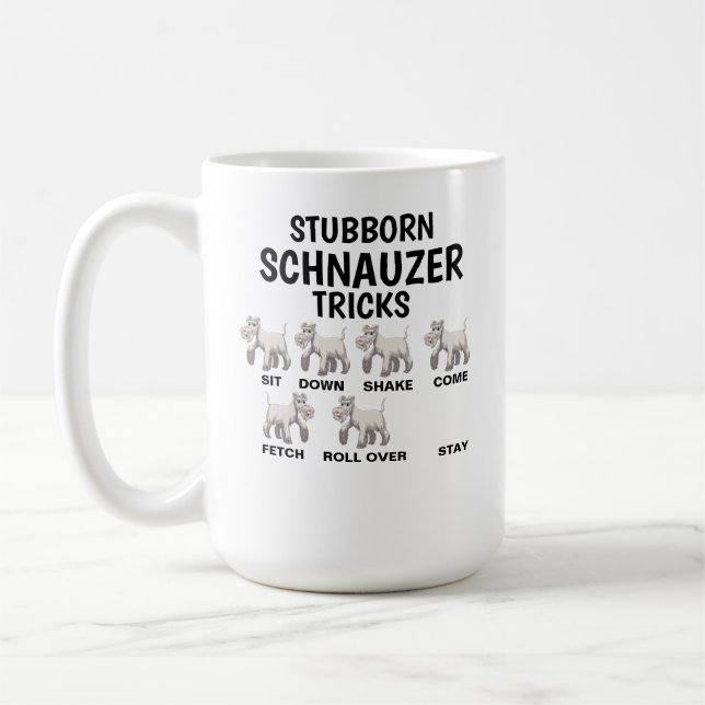Dickköpfige Schnauzer Tricks , Lustiger Schnauzer Kaffeetasse (Links)