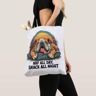 Dicklicher englischer Bulldoggen-Nap und Snack Tasche
