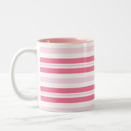 Dickrosa Streifen Zweifarbige Tasse