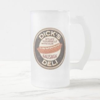Dicks Feinkostgeschäft Mattglas Bierglas