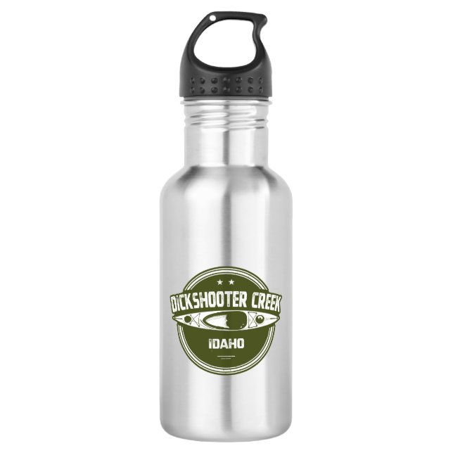 Dickshooter Creek Idaho Kayaking Edelstahlflasche (Vorderseite)