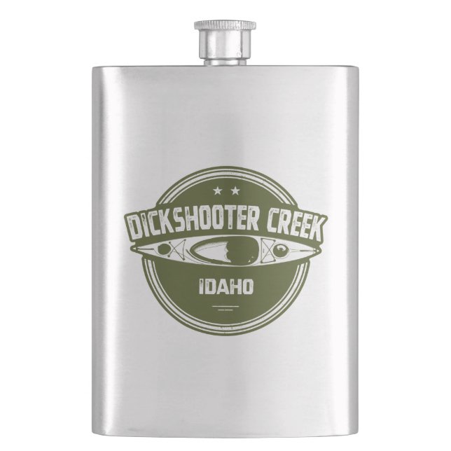 Dickshooter Creek Idaho Kayaking Flachmann (Vorderseite)
