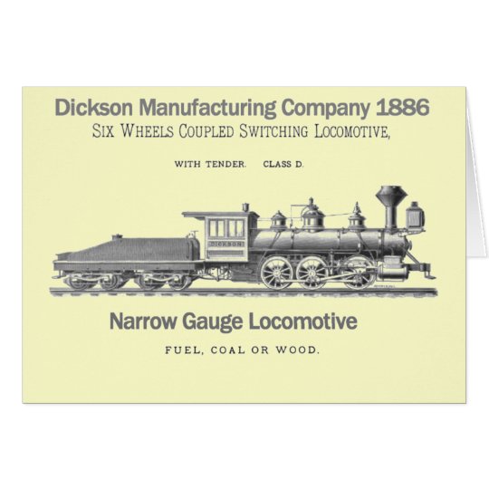 Dickson-Schaltungs-Lokomotive 1886 Karte