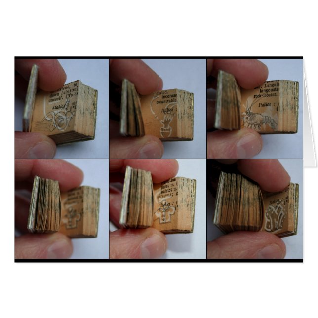 DicofrAngle Miniature Book with Drawings Card (Vorderseite (Horizontal))
