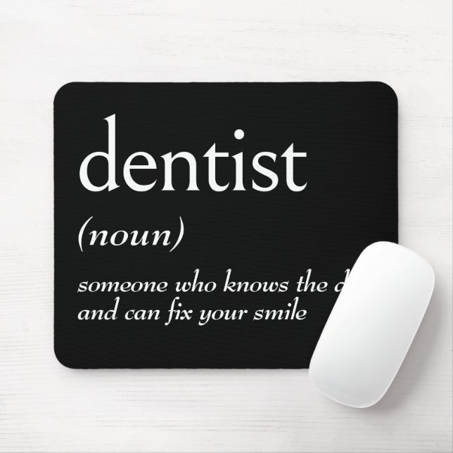 Dictionary Definition For DENTIST Mousepad (Mit Mouse)
