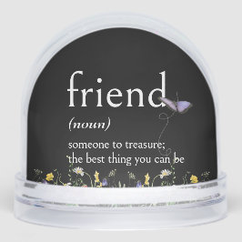 Dictionary Definition of a FRIEND With Wildflowers Schneekugeln