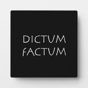 Dictum factum fotoplatte