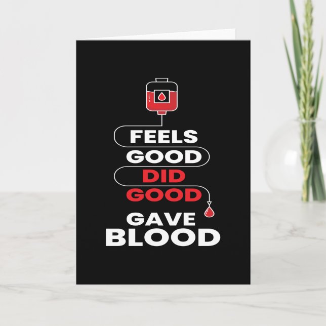 Did Good Gave Blood Blood Donate Karte (Vorderseite)