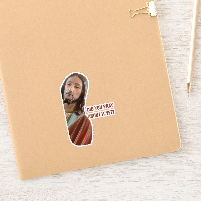Did You Pray About It Yet Funny Jesus Christmas Aufkleber (Notizbuch)