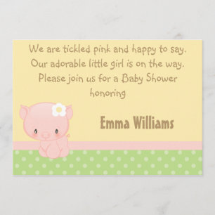 Diddles Bauernhof-Schwein-Babyparty-Einladung Einladung
