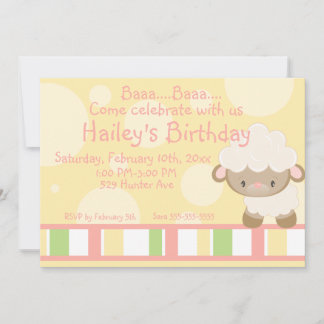Diddles Farm Lamb Invitation d'anniversaire 2