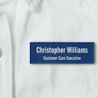 Badge magnétique bleu personnalisé professionnel