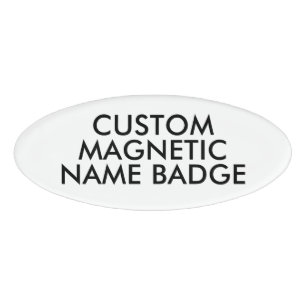 D'identification Badge magnétique personnalisé OVALE 7,5x5 cm vierg