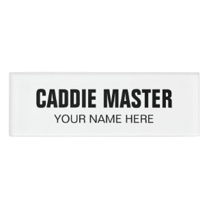 D'identification Caddie Maître badge pour l'assistant de golf