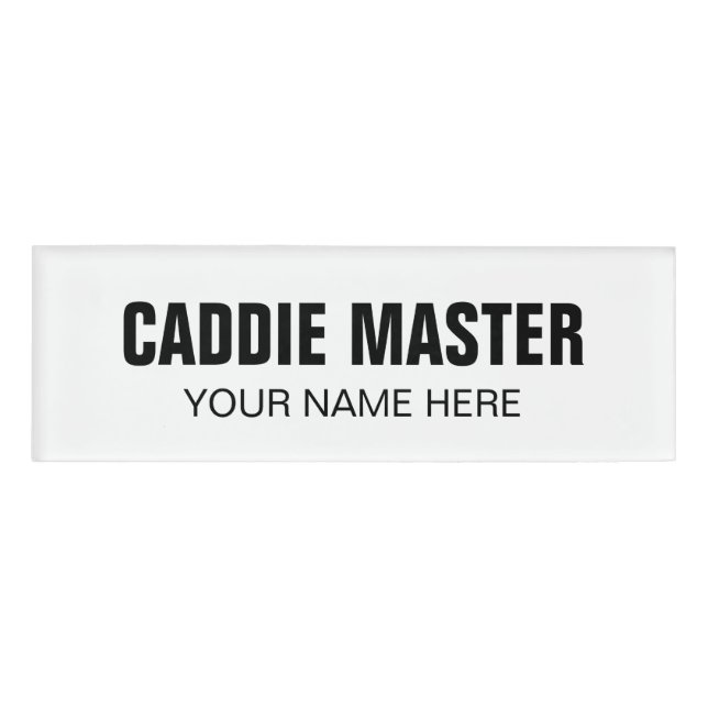 D'identification Caddie Maître badge pour l'assistant de golf (Devant)
