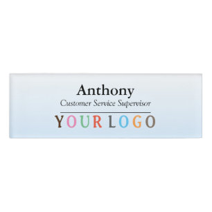 D'identification Nom Badge Magnet Custom Logo Personnel Employé Gra