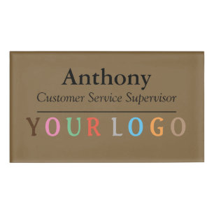D'identification Nom Badge Magnet Custom Logo Personnel Employé Gra