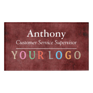 D'identification Nom Badge Magnet Custom Logo Personnel Employé Gra