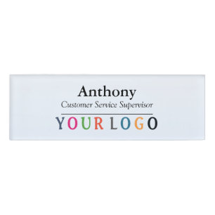 D'identification Nom Badge Magnet Custom Logo Personnel Employé Gra
