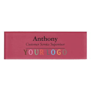 D'identification Nom Badge Magnet Custom Logo Personnel Employé Gra