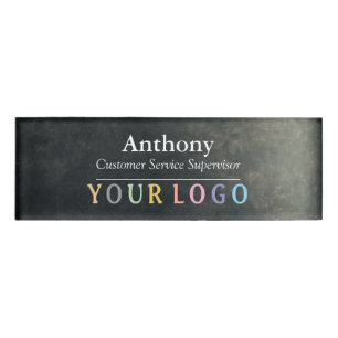 D'identification Nom Badge Magnet Custom Logo Personnel Employé Gra