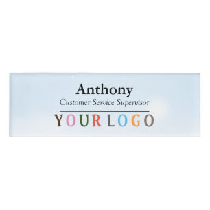 D'identification Nom Badge Magnet Custom Logo Personnel Employé Gra
