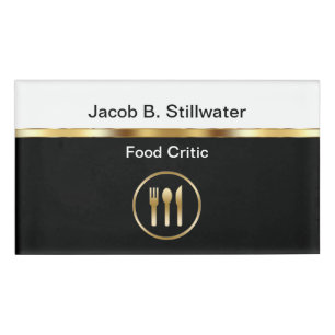 D'identification Nom de la critique alimentaire classique Badge de 